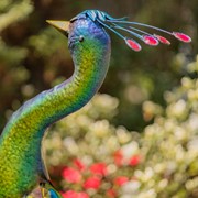 Zaer Ltd. International Pre-Order: Set of 2 Large Colorful Peacocks with Jewels "Royal and Sapphire" ZR140242-SET View 3