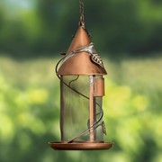 Zaer Ltd. International Hanging Iron Bird Feeder with Antique Copper Finish "Silo" LS213031 View 3