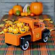 Zaer Ltd International Pre-Order: 18" Haunted Hayride Halloween Truck with Spiderweb & Pumpkins ZR362011 View 3