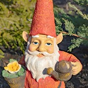 Zaer Ltd. International 20.5" Tall Spring Gnome Garden Statue with Flower Pot and Water Can ZR244521 View 3