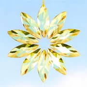 Zaer Ltd. International 39" Long Hanging Three Piece Acrylic Flower Chain Ornament in 6 Assorted Colors ZR510412 View 3