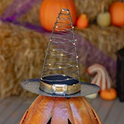 Zaer Ltd International Pre-Order: 31.5" Tall Jack-O-Lantern Halloween Figurine with LED Witch's Hat ZR195973 View 3