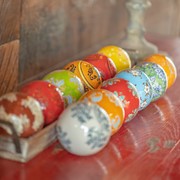 Zaer Ltd International Set of 12 Assorted 4" Ceramic Sailor Balls "Yokohama" - Bright Tones ZR088201 View 3