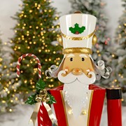 Zaer Ltd International Pre-Order: 65"T. Standing Iron Nutcracker with Candy Cane & Lights "Christopher" ZR220430 View 3