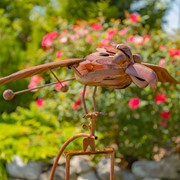 Zaer Ltd. International Set of 6 Assorted Flying Bird Iron Rusty Rocking Stakes ZR183055-SET View 3