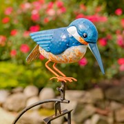 Zaer Ltd International Pre-Order: 53" Tall Metal Dual Hummingbird Rocking Stake "Tiki & Tiko" ZR120205 View 3