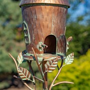 Zaer Ltd International 70.5" Tall Multi-Tiered Conical Roof Birdhouse Stake "Budapest" ZR193158 View 3