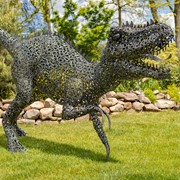 Zaer Ltd International 7.3ft Tall Giant Metal Tyrannosaurus Rex Garden Statue "Chompers" ZR220916 View 3