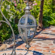 Zaer Ltd International 31"T. Victorian-Style Hanging Lantern with Ornate Stand in Silver "Ophelia" ZR190131-FS View 3