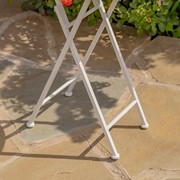Zaer Ltd. International "Cape May" 23in. Tall Mosaic Folding Plant Stand - White & Blue ZR850192 View 3