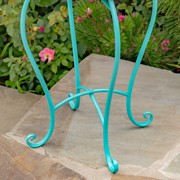 Zaer Ltd. International Pre-Order: "Baton Rouge" 22in. Tall Mosaic Pedestal Plant Stand - Blue/Green/Red ZR850915 View 3