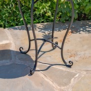 Zaer Ltd. International "St. Augustine" 22in Tall Mosaic Pedestal Plant Stand - Stone & Brown ZR850515 View 3
