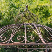 Zaer Ltd. International 10ft. Tall Round Iron Gazebo with Side Walls in Antique Bronze "Tatiana" ZR161596-BZ View 3
