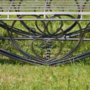 Zaer Ltd. International 6.8ft. Tall Heart-Shaped Iron Bench in Antique Bronze "Amore" ZR230422-BZ View 3