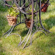 Zaer Ltd International 38" Tall Ferris Wheel Plant Stand with Six Baskets in Ant Bronze "Medellín 1972" ZR163750-BZ View 3