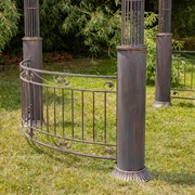 Zaer Ltd International 12.5ft Tall Ornate Round Iron Garden Gazebo in Antique Bronze "Medellín 1972" ZR210177-BZ View 3