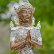 Zaer Ltd International 17.3" Tall Polyresin Thai Buddha Kneeling in Prayer ZR920700 View 3