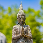 Zaer Ltd International 24.8" Tall Standing Thai Buddha with Hands Clasped in Prayer ZR920200 View 3