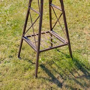 Zaer Ltd International 59.8" Tall Iron Windmill with Feeding Roosters & Weather Vane ZR548540 View 3