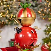 Zaer Ltd International 59" Tall Iron Christmas Sleigh with Giant Jingle Bells - Large ZR220495 View 3