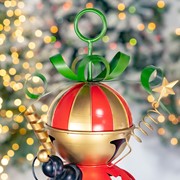 Zaer Ltd International 44" Tall Iron Christmas Sleigh with Giant Jingle Bells - Medium ZR220496 View 3