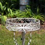 Zaer Ltd International Pre-Order: Set of 2 Ornate Standing Plant Stand Tables in White "Medellín 1972" ZR238115-AWS View 3