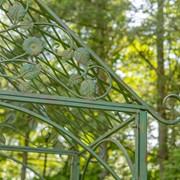 Zaer Ltd International 9.5ft. Iron Garden Arch with Embellished Trellis in Antique Green "London 1820" ZR220403-GR View 3