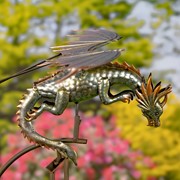 Zaer Ltd International Set of 4 Assorted 4.5ft. Flying Dragon Rocking Stakes "Kai/Tyson/Bomris/Belindo" ZR208750-SET View 3