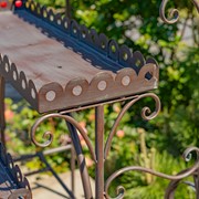 Zaer Ltd. International 3.75ft. Parisian-Inspired 3-Tier Staggered Flower Cart in Copper-Brown "Avignon" ZR220884-CB View 3
