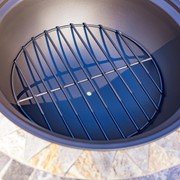 Zaer Ltd. International Pre-Order: 25.6"D. Round Mosaic Tile Metal Fire Pit "Grey Rocks" ZR803681-B View 3