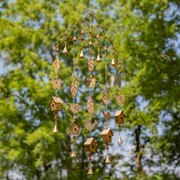 Zaer Ltd International Set of 6 Assorted Gold Metal Wind Chimes with Bird Accents "Acadia Wind Chimes" LS011447-SET View 3
