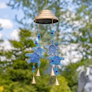 Zaer Ltd International Set of 6 Assorted Dangling Turtle Wind Chimes with Bells LS013345-SET View 3