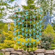 Zaer Ltd International Set of 6 Assorted Gold Metal Curtain Wind Chimes with Dangling Bell Accents LS017227-SET View 3