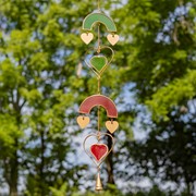 Zaer Ltd International Set of 6 Assorted Geometric Suncatcher Wind Chimes "Greenwich Wind Chimes" LS017586-SET View 3