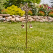 Zaer Ltd International Set of 3 Assorted Embellished Iron Cross Garden Stakes "Anael, Cael, & Raphael ZR235200-SET View 3