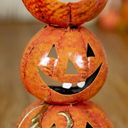Zaer Ltd International 31" Tall Funny Metal Jack-O-Lantern Totem Tower Halloween Decoration ZR713083 View 3