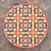 Zaer Ltd. International 11.8" Ceramic Mosaic Tile Plant Trolley "Belgrade" - Red/Yellow/Green ZR850031 View 3