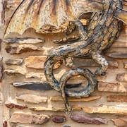 Zaer Ltd. International 32.75" Tall Metal Serpentine Dragon Wall Decoration "Shesha" ZR240624 View 3