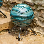 Zaer Ltd International Pre-Order: Set of 3 Assorted Ceramic Globe Tabletop Accents "Athens" ZR083904-SET View 3