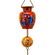 Zaer Ltd International Set of 6 Assorted 77.5" Long Hand Painted Multicolor Porcelain Vase Rain Chains ZR240023-SET View 3