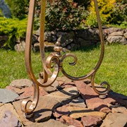 Zaer Ltd International 31.3" Tall Dark Gold Birdbath-Feeder with Tri-Stand ZR240489-DG View 3