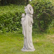 Zaer Ltd International Pre-Order: "Our Lady of Perpetual Help" Magnesium Garden Statue in Antique Grey ZR540016-GY View 3
