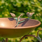 Zaer Ltd. International "Kateryna" Set of 3 Antique Copper Finish Birdbaths with Ornate Stands ZR100005-SET View 4