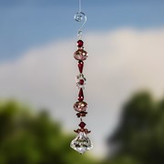Zaer Ltd International 10" Long Acrylic Crystal Decor with Flowers in 6 Assorted Colors ZR121009-3 View 4