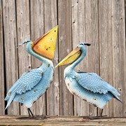 Zaer Ltd. International Pre-Order: Set of 4 Assorted Style Coastal Blue Pelicans ZR140111-SET View 4