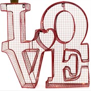 Zaer Ltd. International 22.5" Tall Three-Dimensional Metal Philly "LOVE" Wall Decoration & Sign ZR141593 View 4