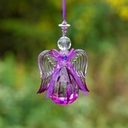 Zaer Ltd International Hanging Purple Acrylic Angel Ornaments in 6 Assorted Styles ZR503615 View 4