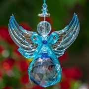 Zaer Ltd International Hanging Blue Acrylic Angel Ornaments in 6 Assorted Styles ZR503515 View 4