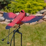 Zaer Ltd International Pre-Order: 61" Tall Flying Cardinal Iron Swing Stake ZR151041 View 4