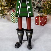 Zaer Ltd International 59" Tall Iron Christmas Green Nutcracker Holding Drum "Leo" ZR131166 View 4